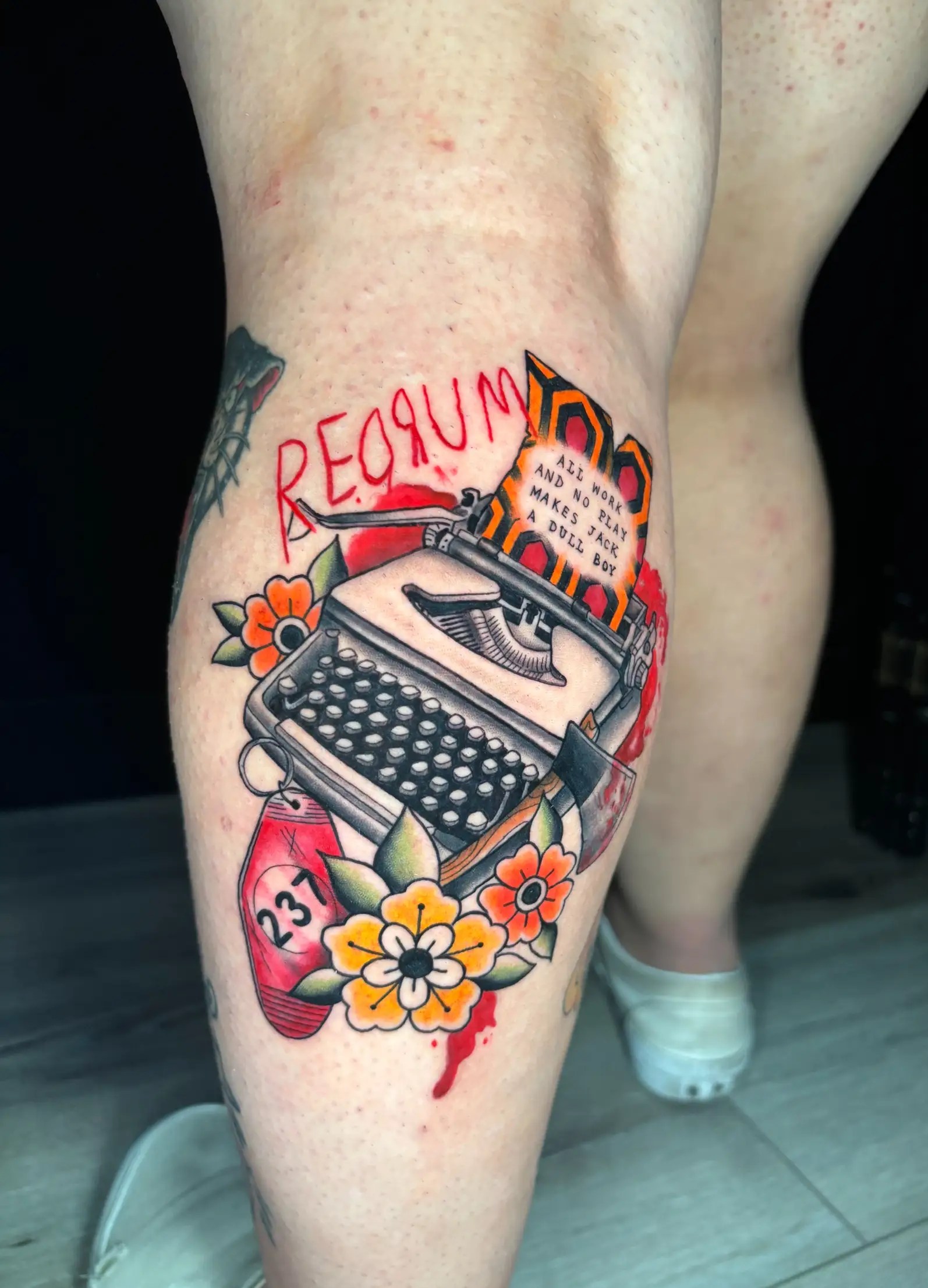 Tattoo portraying The Shining movie theme