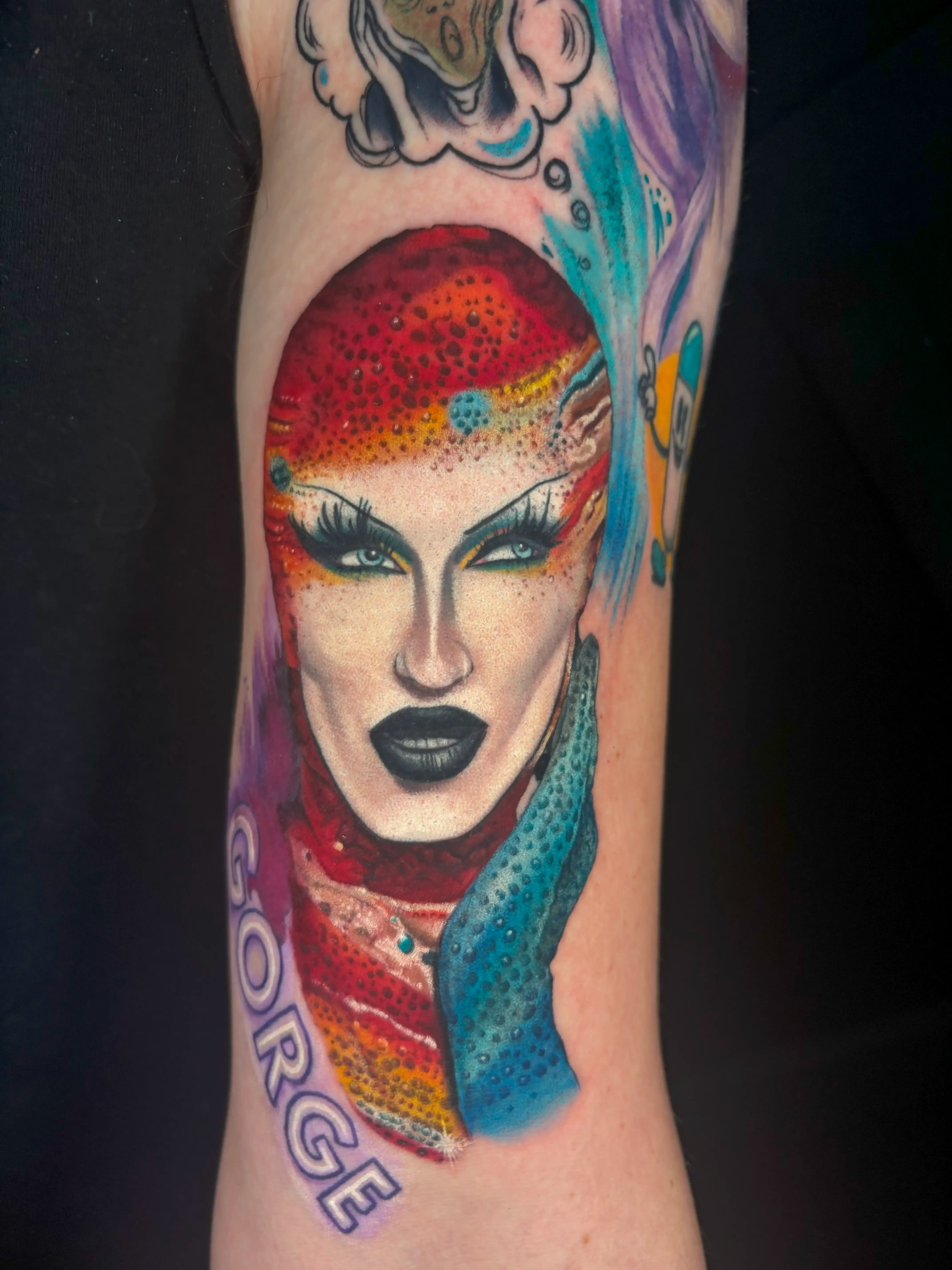Colorful Portrait Tattoo